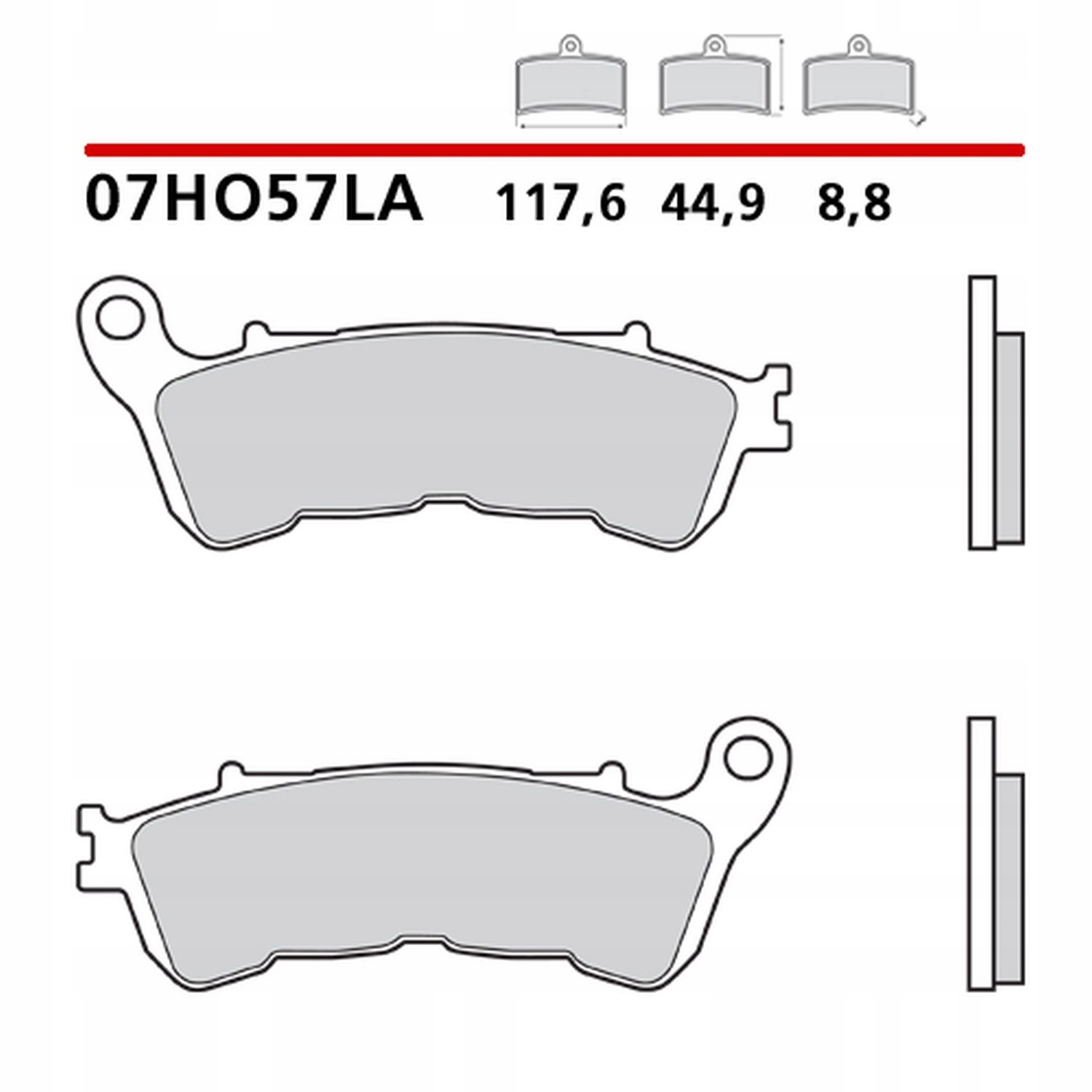Brembo 2026/05 Brzdové Doštičky KH388 Sinter La (špičkový) Predné (e)
