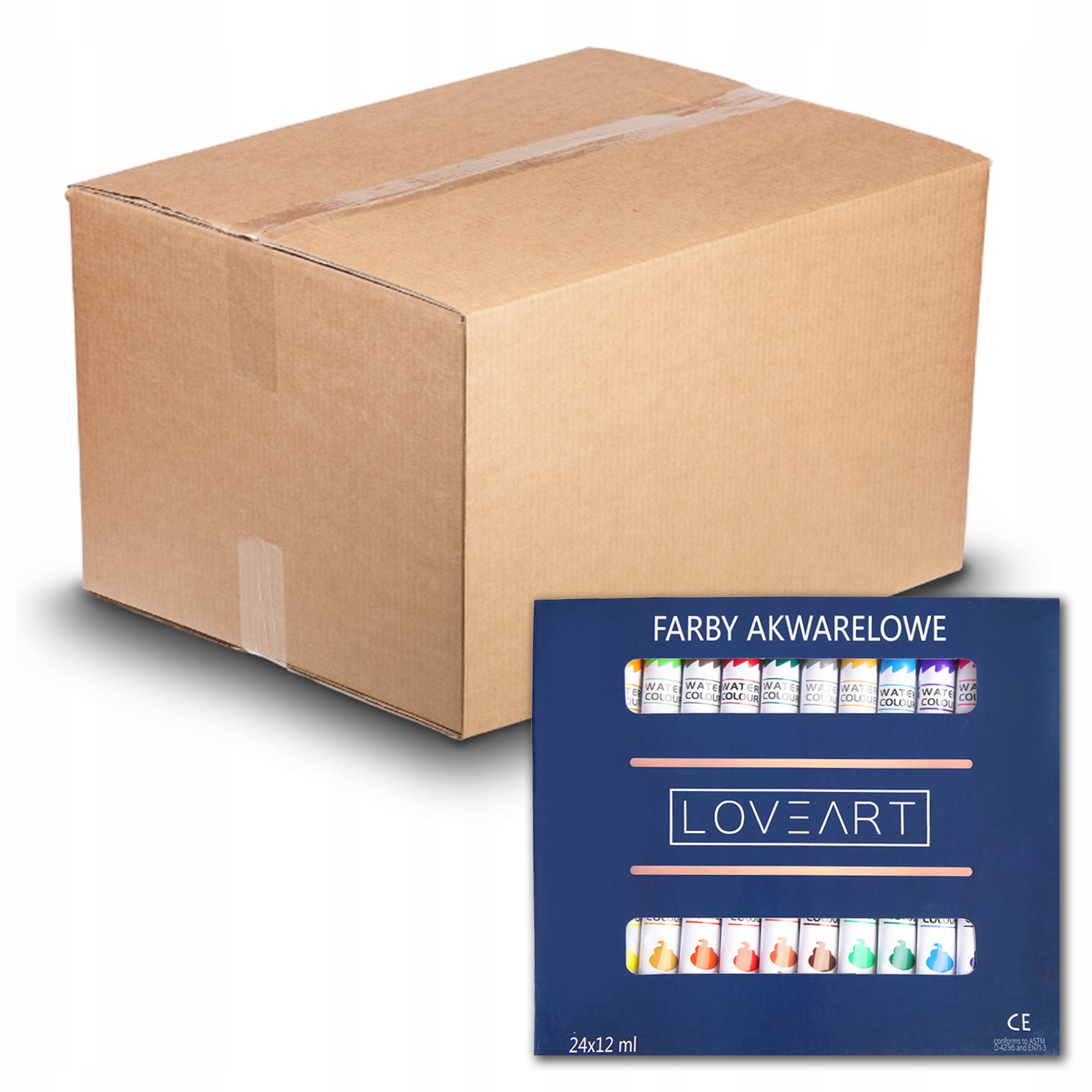 Akvarelové barvy Loveart 24x12 ml Sada akvarelových barev Velkoobchod 24 kusů