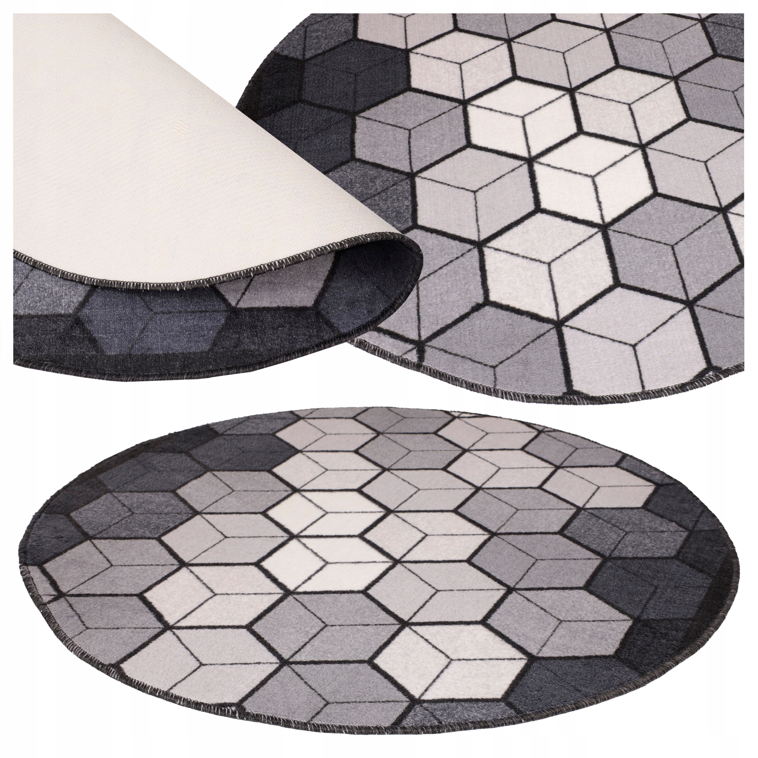 Kulatý Koberec Do Pokoje Ložnice, Moderní Vzor, Velký 100 CM