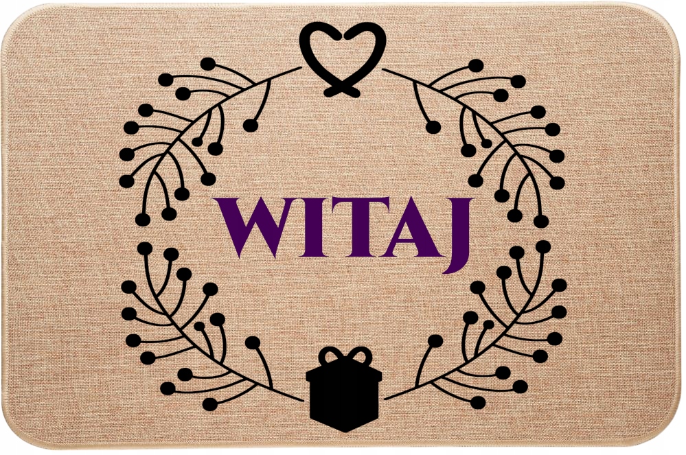 Vstupní Stěračka pod dveře Lněná Ozdobný potisk Welcome Vítej