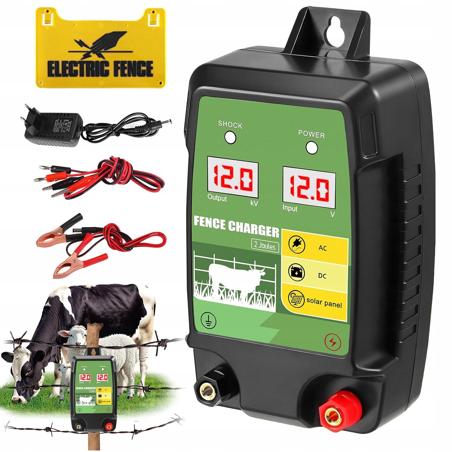 Elektrický Univerzální Pastuch 1.5 – 2 J Napájecí Zdroj Na Srnky, Dobytek IP54 15 Km