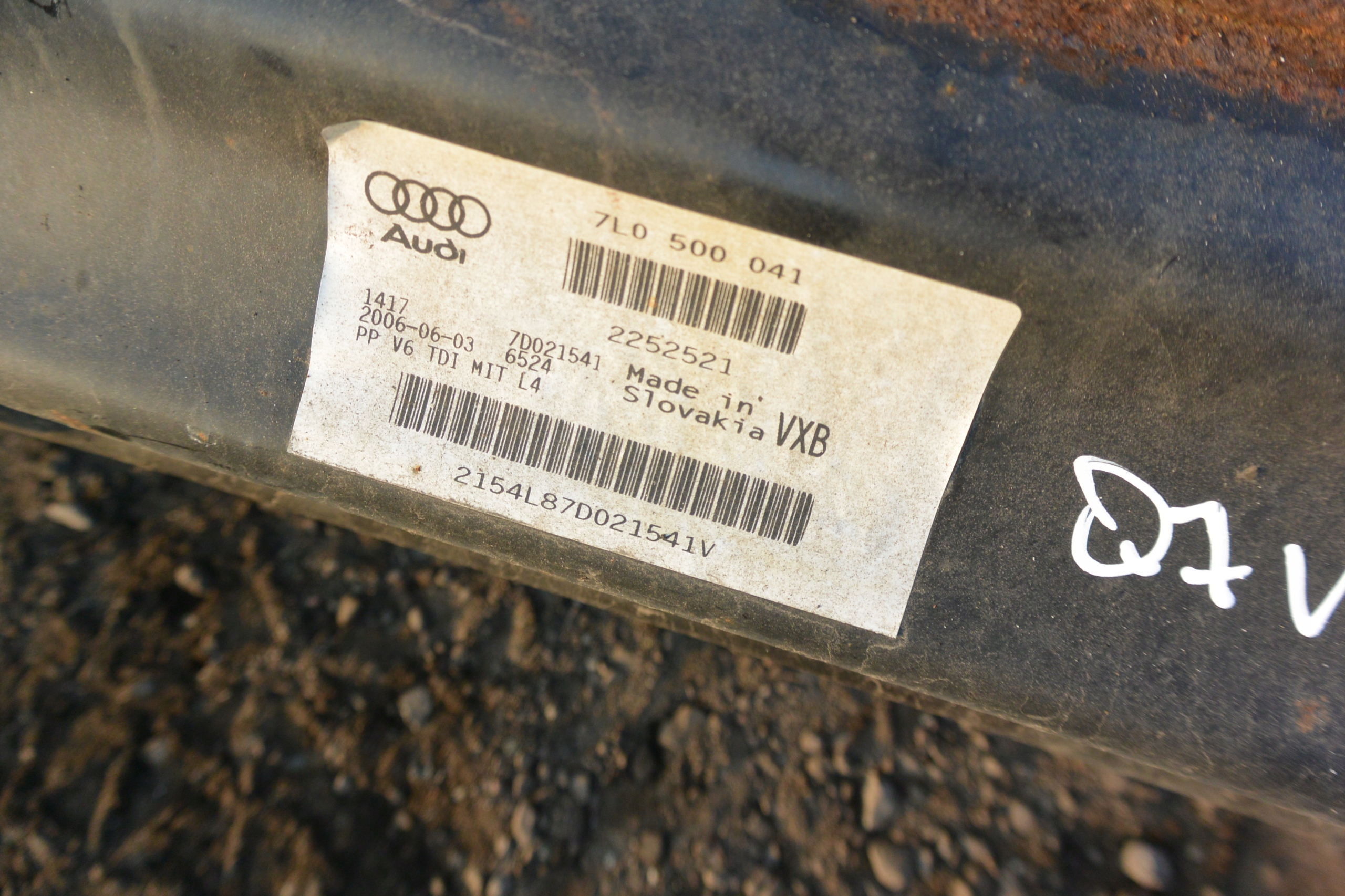 subframe axle beam arm swing rear part AUDI Q7 4L