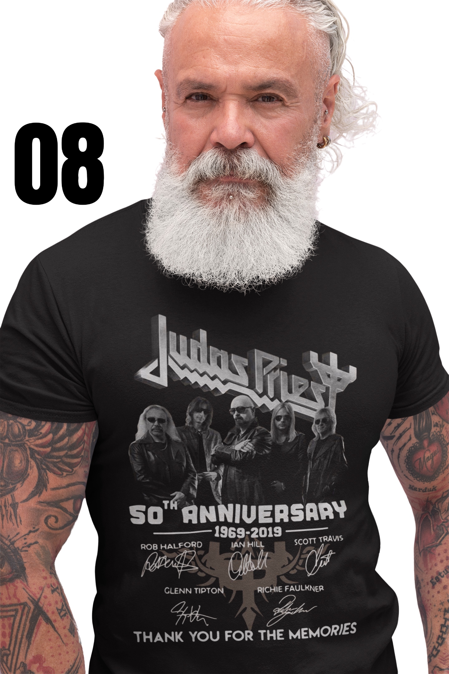 JUDAS PRIEST 50 LAT Koszulka T-Shirt 16 WZORÓW S Kolor czarny