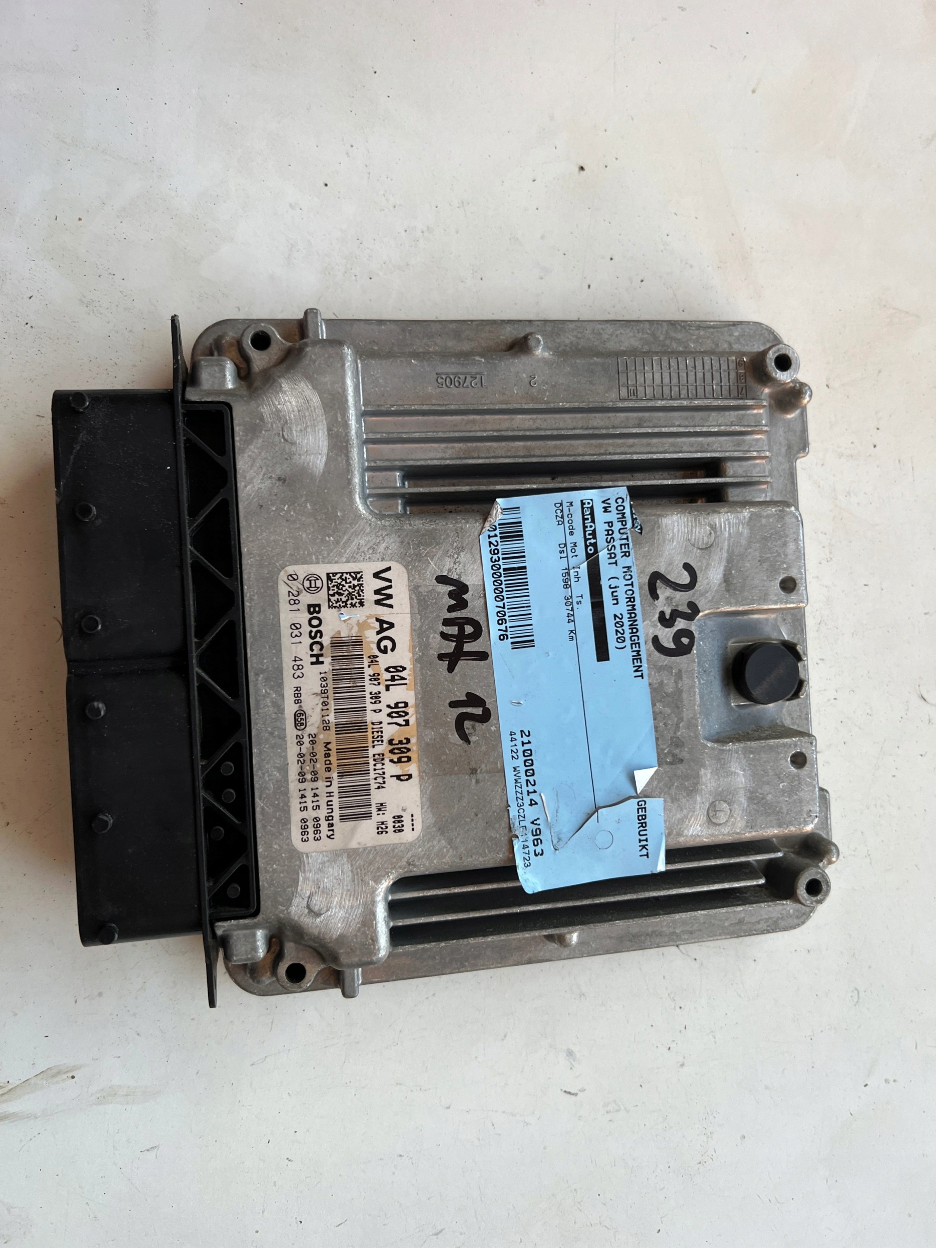 VW PASSAT DCZA 1.6 TDI 04L907309P 0281031483 EDC17C74 Computer Original