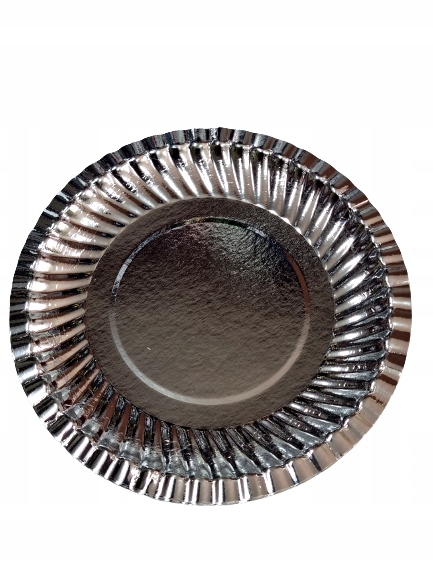 

Talerzyki papierowe 18 cm srebrne op. 10 sztuk
