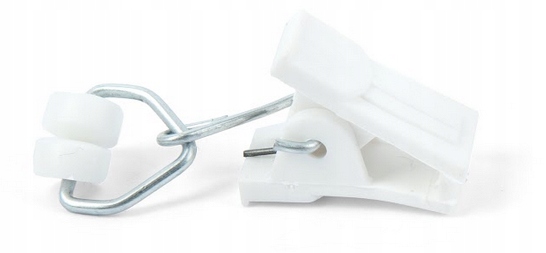 ŻABKI ŻABKA PLASTIKOWA Z ROLKĄ DO SZYNY ALU 100SZT