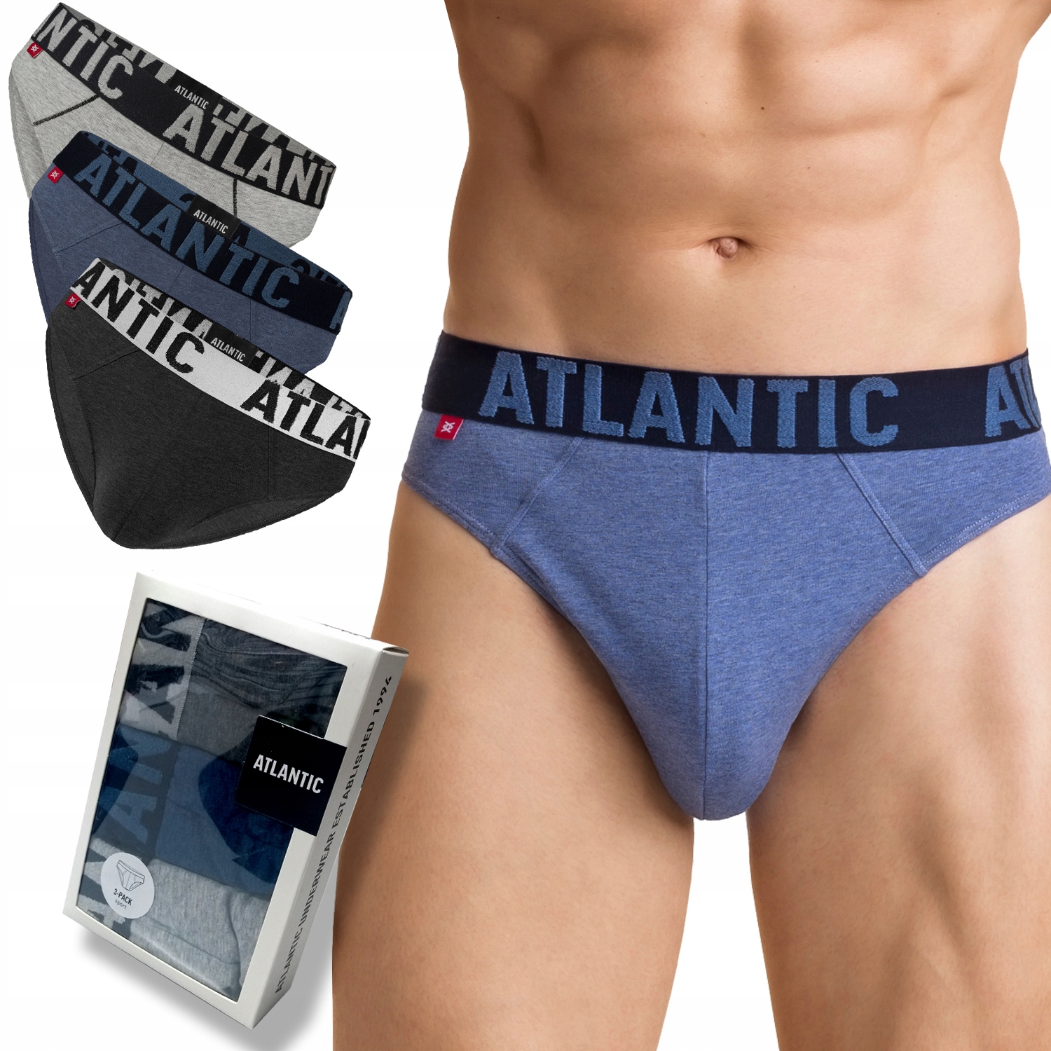 

Atlantic slipy męskie 3PAK 3MP 102 mix Sport