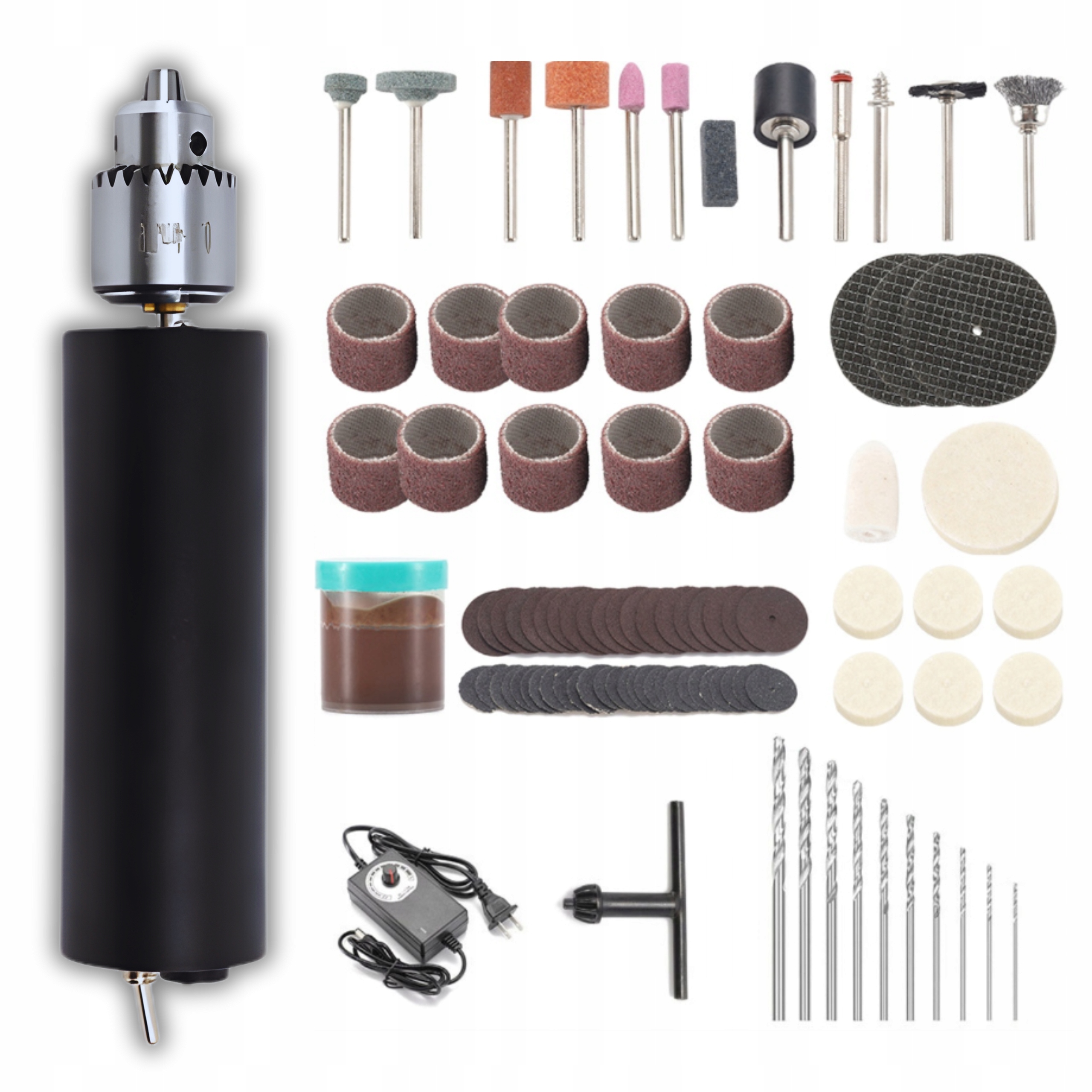 MULTISZLIFIERKA MINI SZLIFIERKA ELEKTRYCZNA PRECYZYJNA ZESTAW 105 ELEMENTÓW