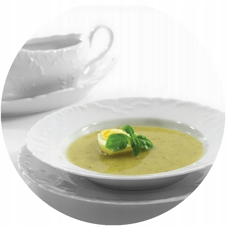 

0001 Talerz Głęboki 22 cm Biały Rococo Ćmielów 1