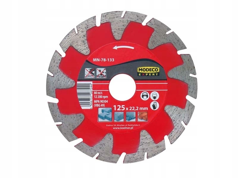 Segmentový diamantový brusný kotouč Modeco 230 mm