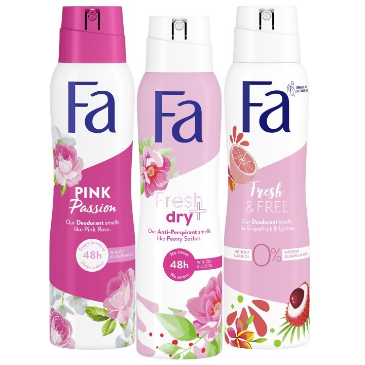 

Fa Dezodorant Spray Zestaw Mix 150ml x3