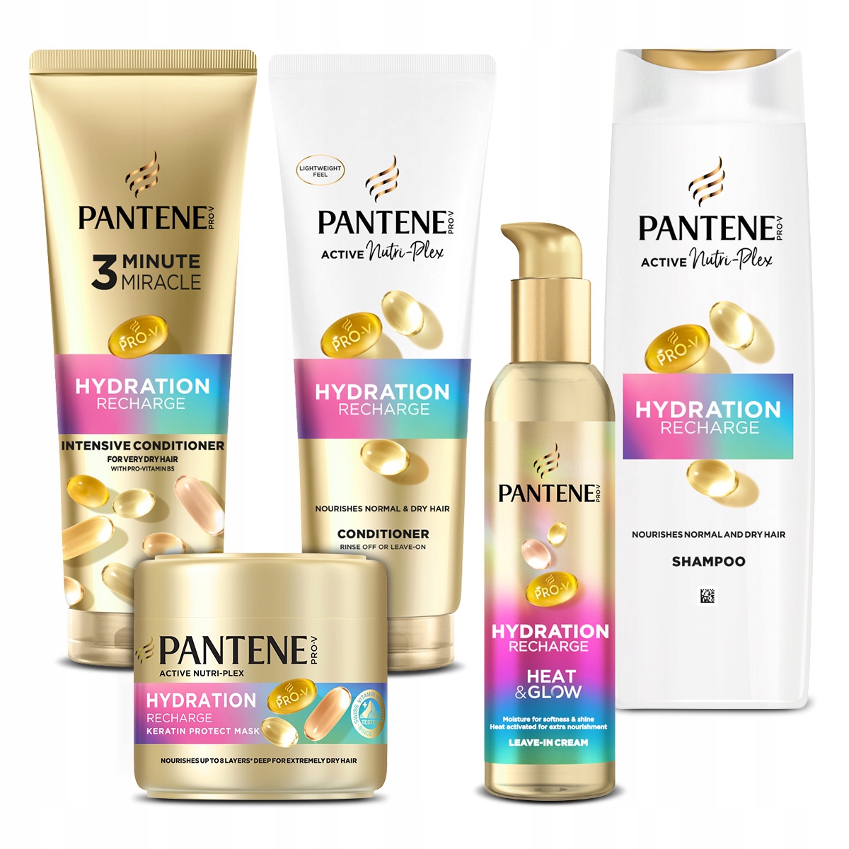 Pantene Pro-V Hydration Recharge Zestaw Szampon, Odżywki, Krem i Maska