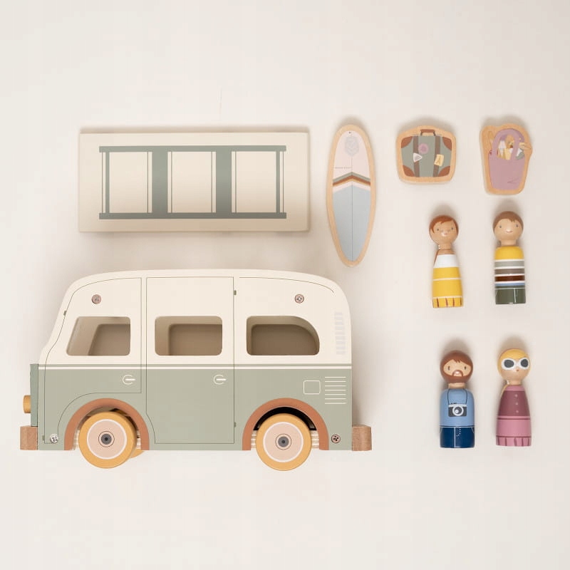 LITTLE DUTCH Drewniany Kamper Campervan Vintage Materiał drewno
