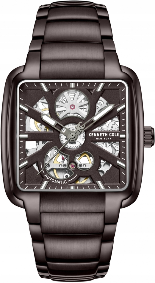 Zegarek męski Kenneth Cole KCWGY0080601 brązowy klasyczny skeleton