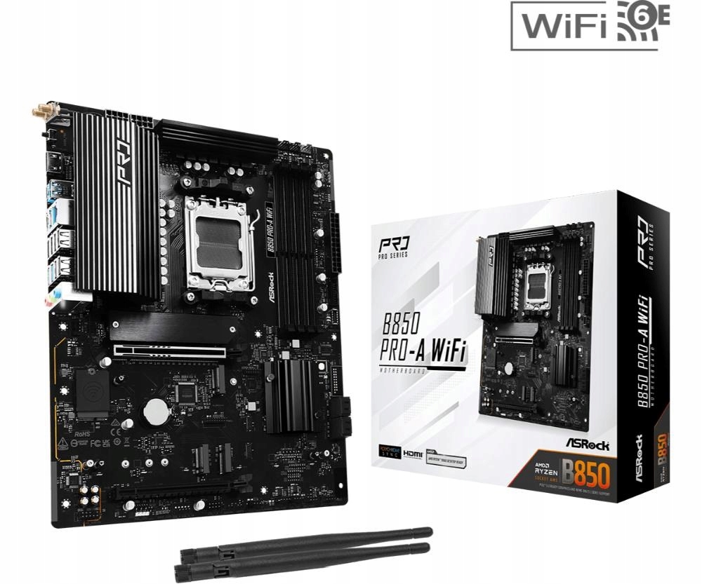 ASRock Mb Sc AM5 B850 Pro-A WiFi, Amd B850, 4xDDR5, 1xUSB-C, 1xHDMI, …