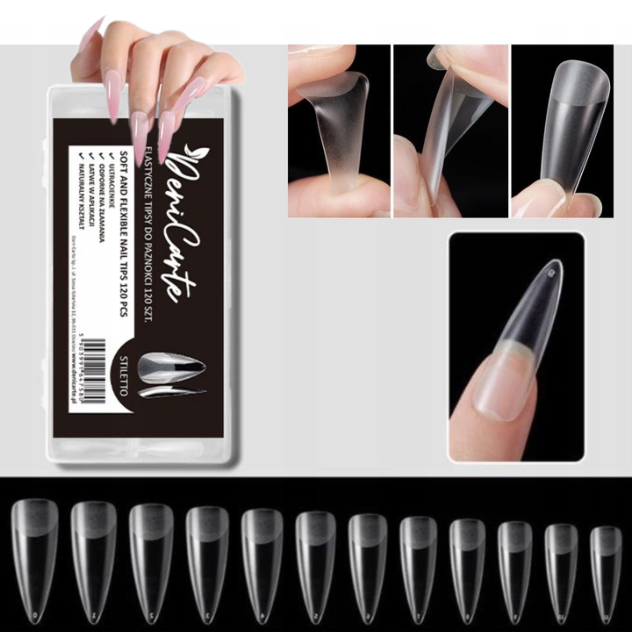 

Tipsy Flexible Bezbarwne 120SZT Stiletto