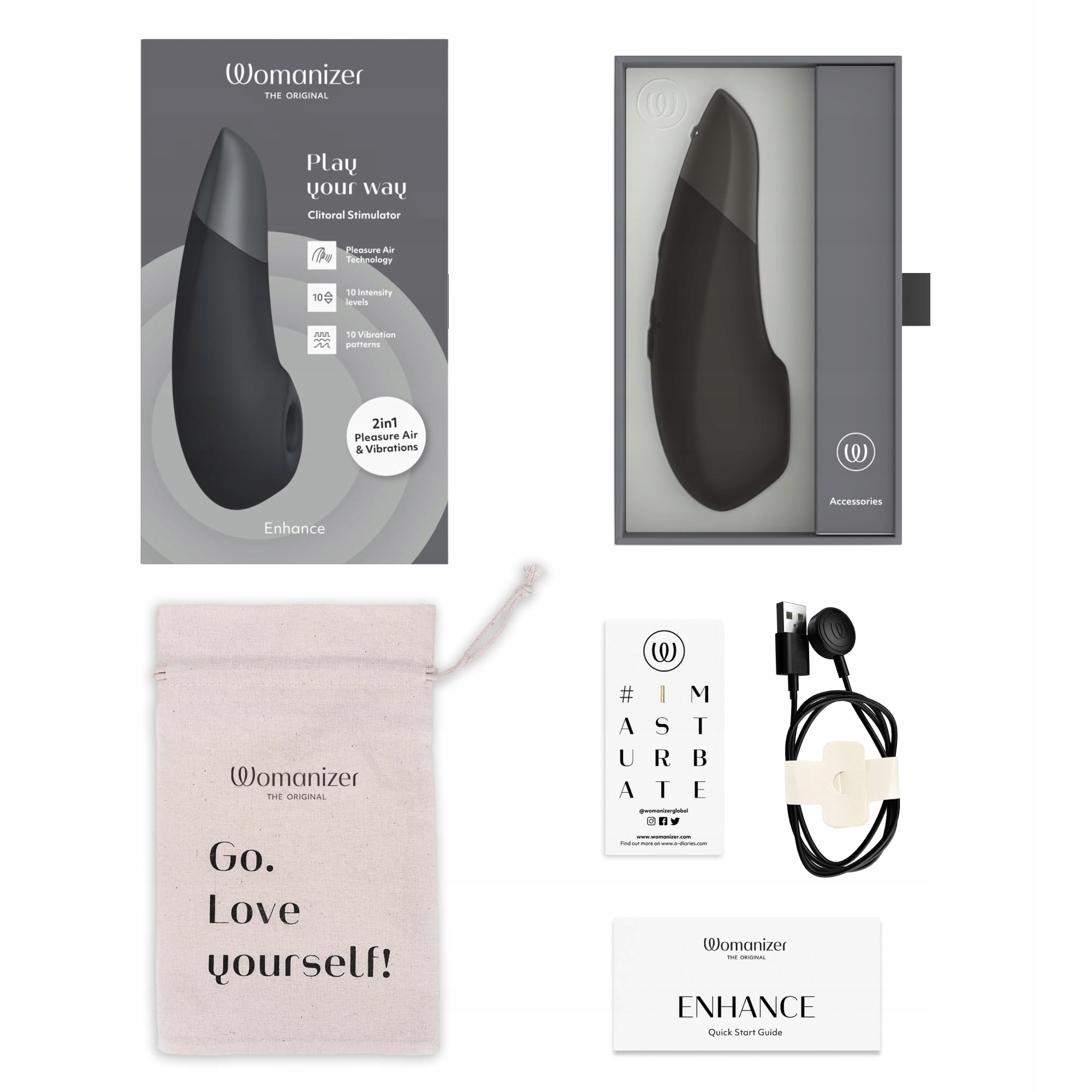 WOMANIZER Wibrator Klitoris Dla Kobiet Stymulator Ssący Wodoodporny — miniatura 7