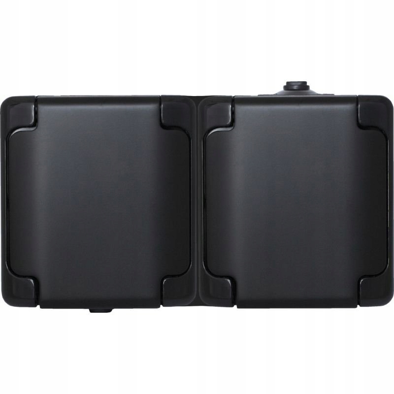 

Bryza Gniazdo podwójne poziome IP54 czarne 180937