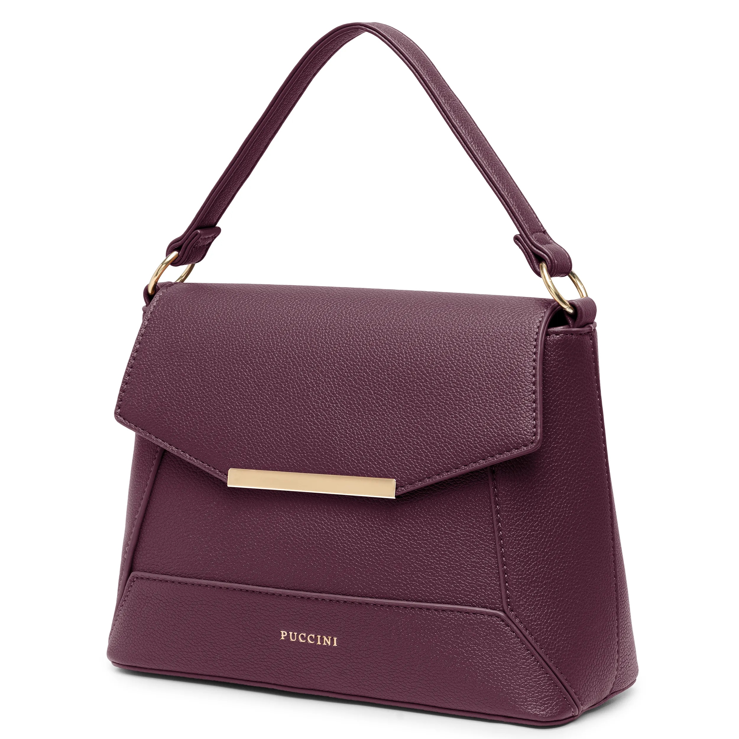 Puccini torebka listonoszka skóra ekologiczna Bordo FashIon Collection