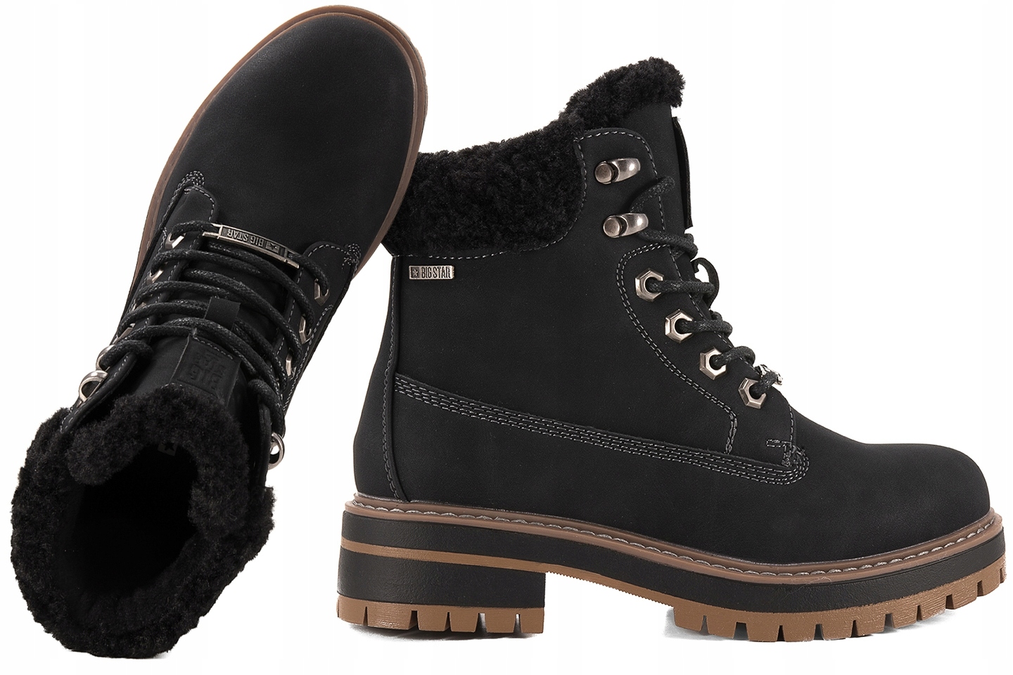 Big Star OO274A287 Zimní Boty Trapery Zateplené černé 37