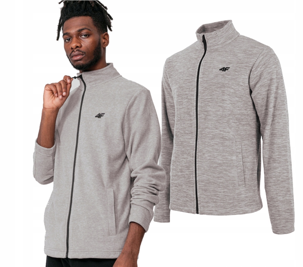 

Polar Męski Bluza 4F PLM350 J. Szary Melanż 3XL