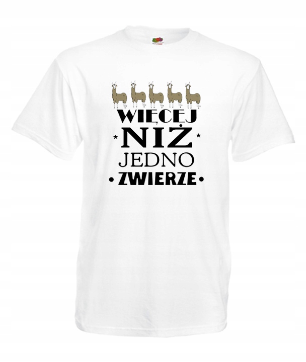 

L Koszulka Męska Lama Więcej Niż Jedno Zwierze