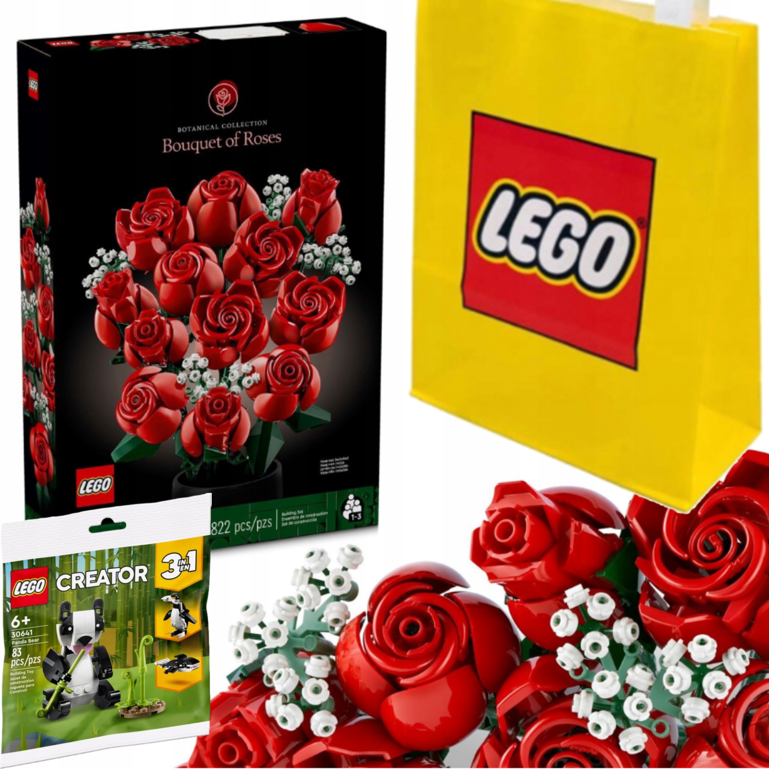 Lego Kytice Růží 10328 Valentýnský dárek Pro Ni Ikony Růží Taška +30641