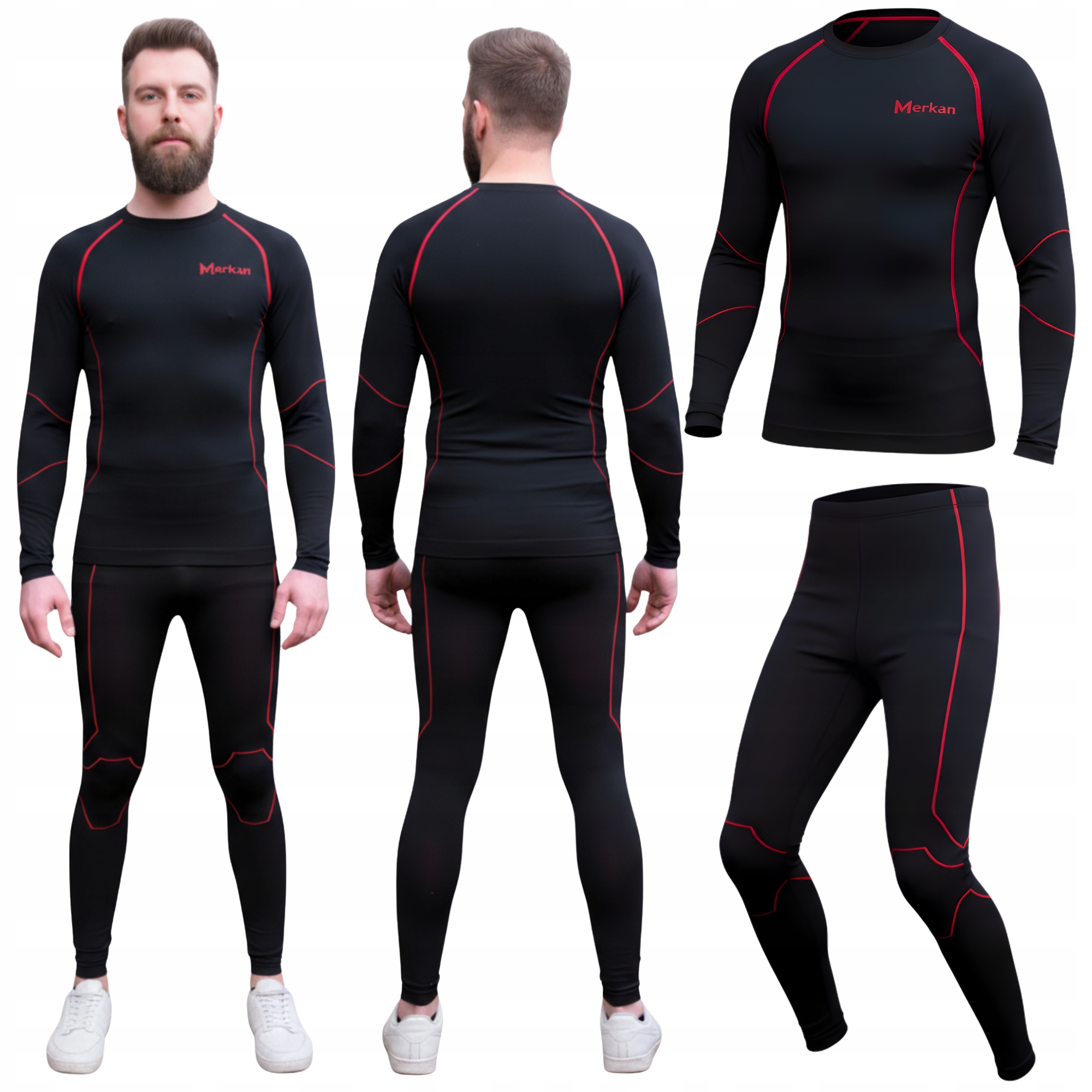 Pánské Termoaktivní Prádlo Termoprádlo Teplé Oblečení na Zimu Set Merkan