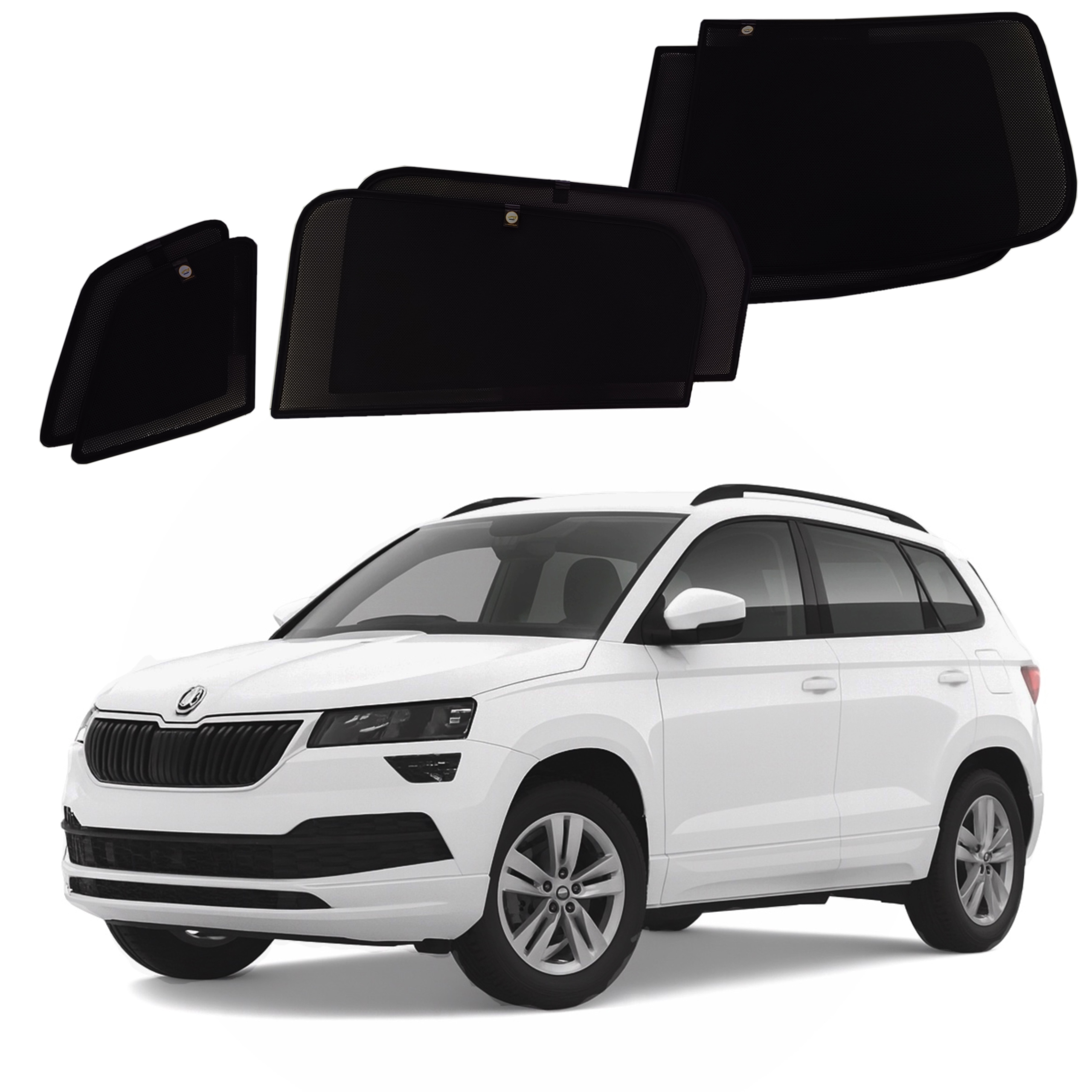 Slnečné clony na sklá s magnetmi pre vozidlo Škoda Karoq