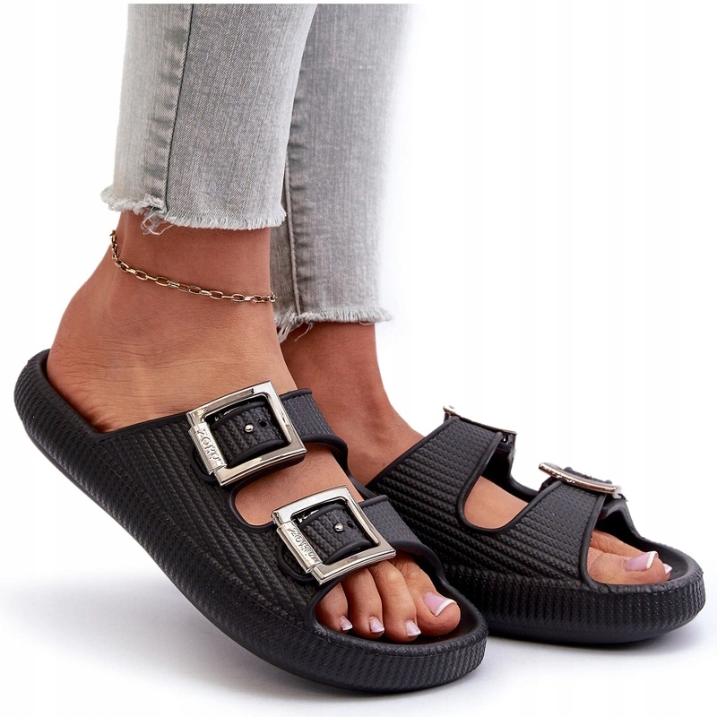 Lehké Nazouváky Pohodlné Pantofle Zaxy LL285088 Černé 35/36