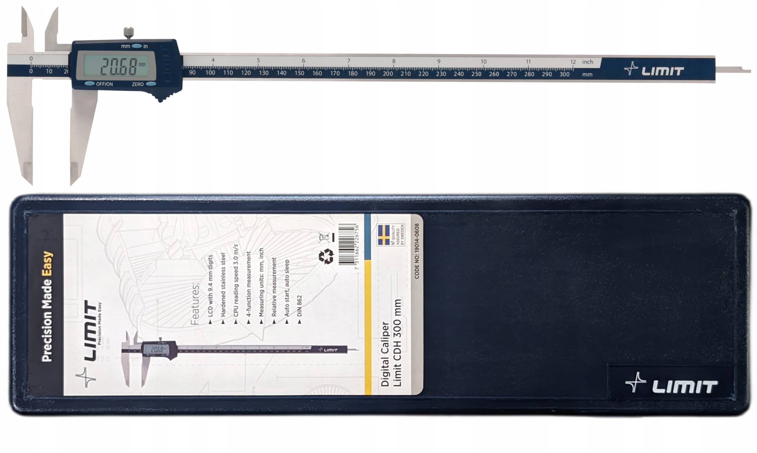 Elektronické posuvné měřítko Cdh 300 mm Limit