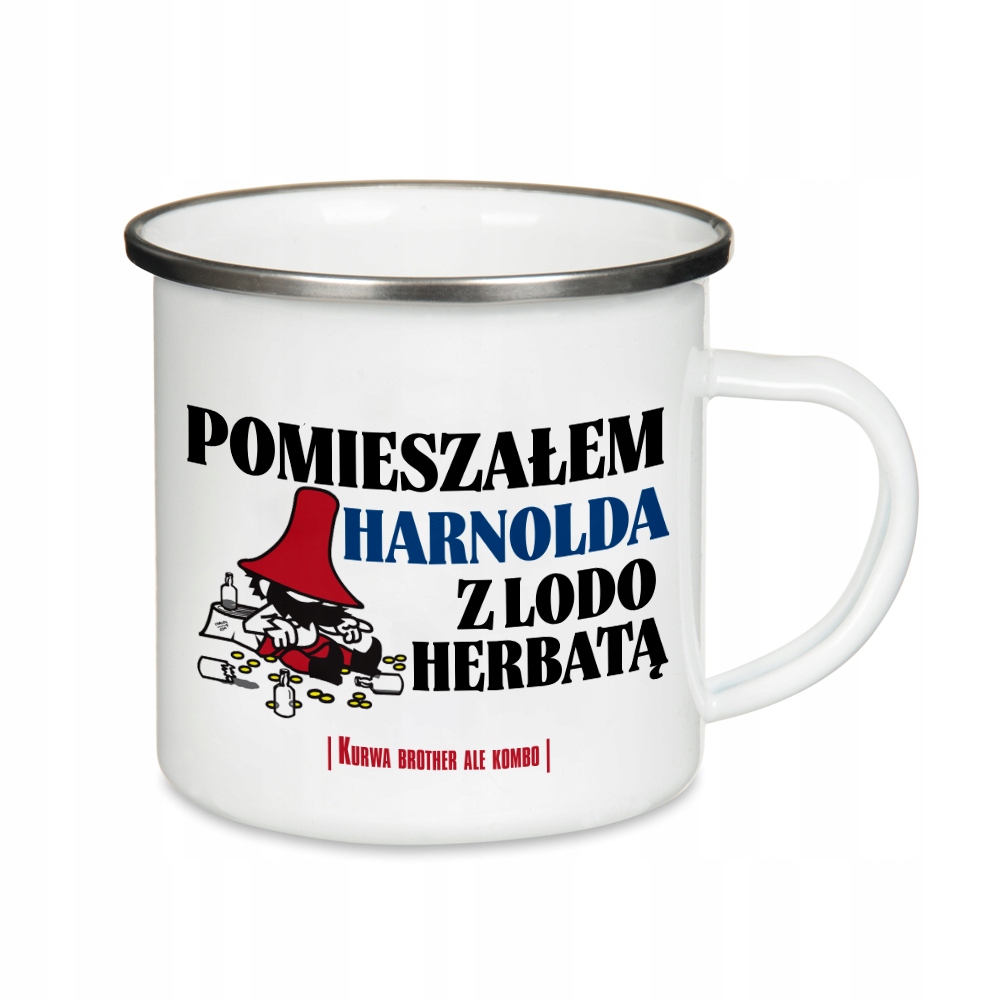 

Biały Stalowy Kubek Harnold-lodoherbata MiX Wzorów