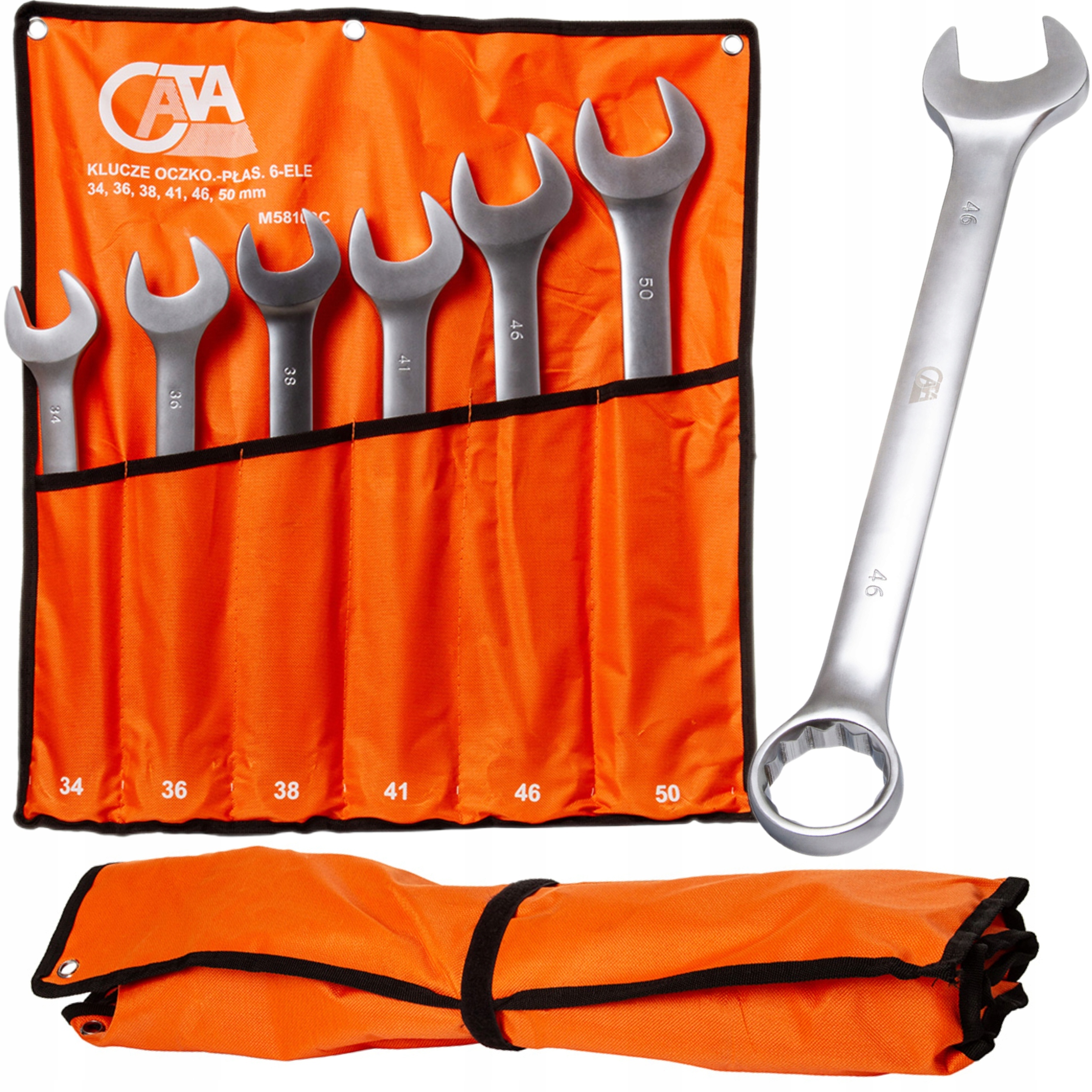 Ploché Očkové Kľúče Veľká Sada Veľkých Plochých Kľúčov 34-50 mm