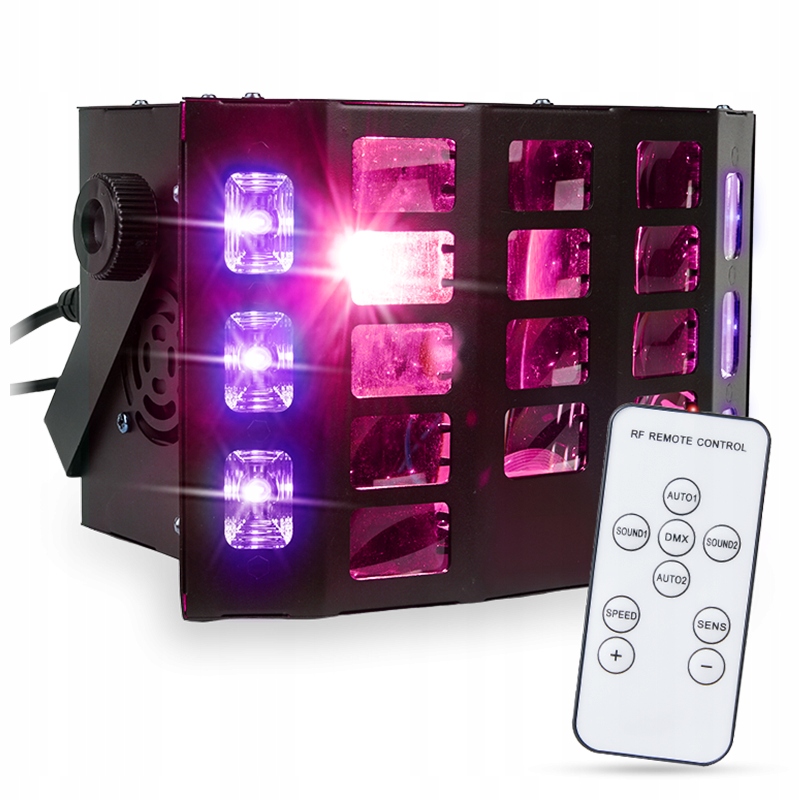 Led Efekt LIGHT4ME Turbo Derby 3IN1 Rgbw-uv světelný multiefekt Pilot