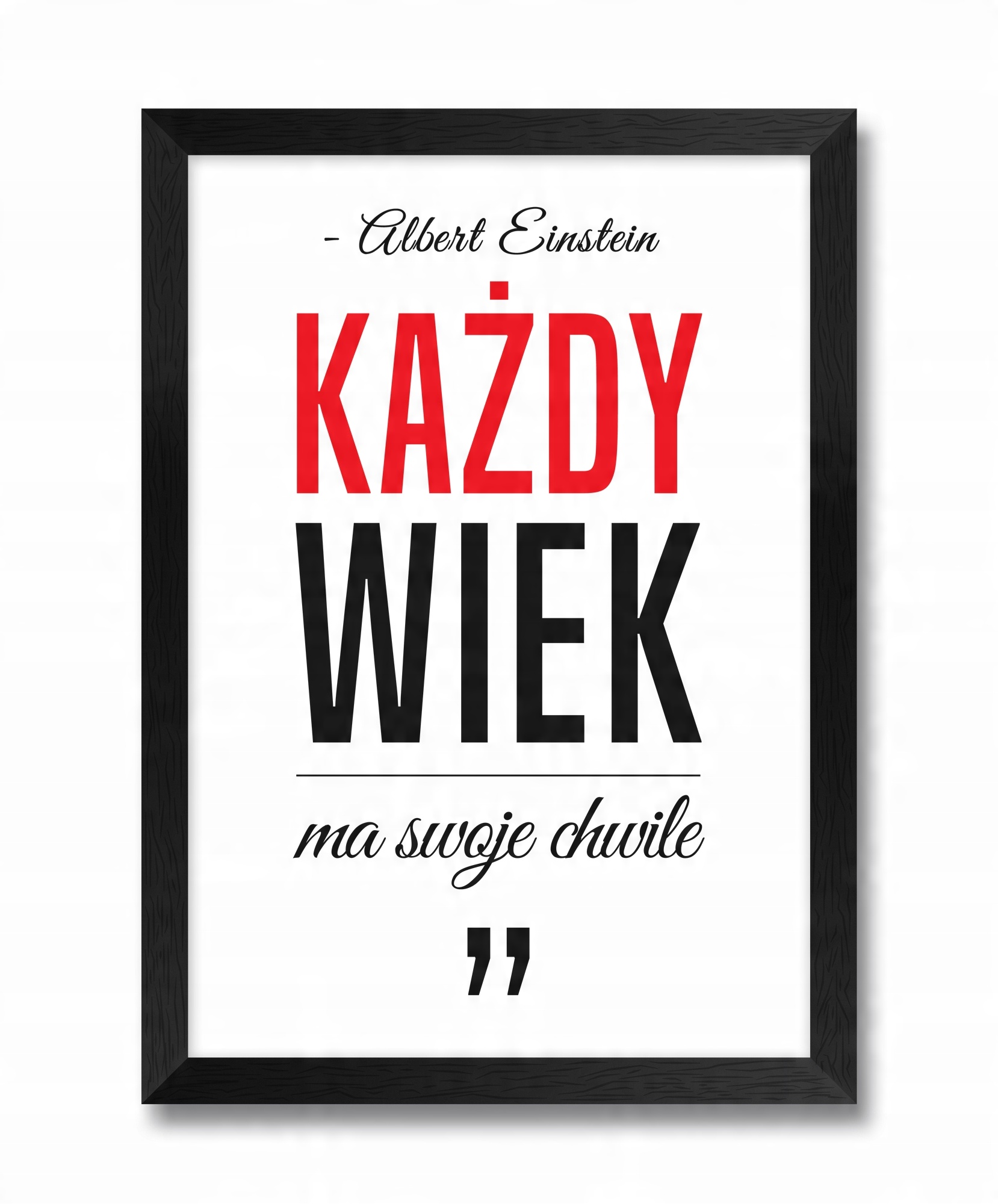 

Plakat obraz ramka piękny cytat Albert Einstein
