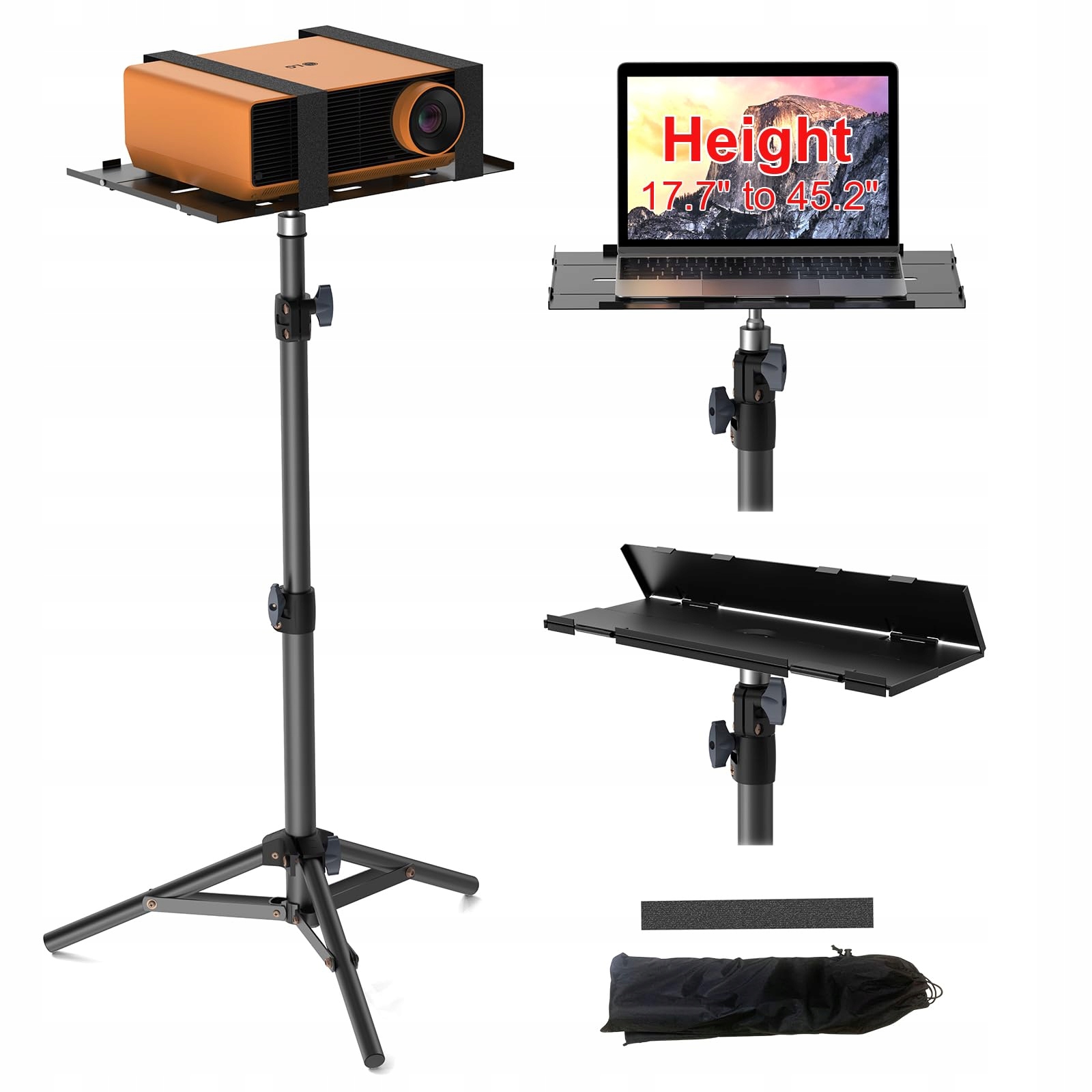 Leorfi Stojanový stojan na Notebook Projektor Nastavitelná výška 45-115 cm 10 kg