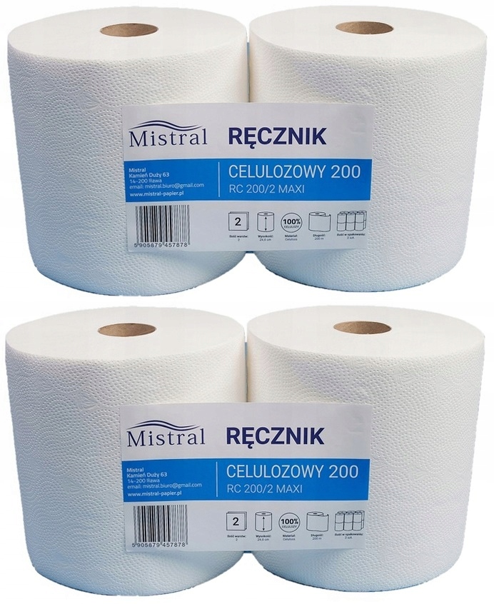 RĘCZNIK PAPIEROWY CZYŚCIWO PAPIEROWE 4X200M 2W