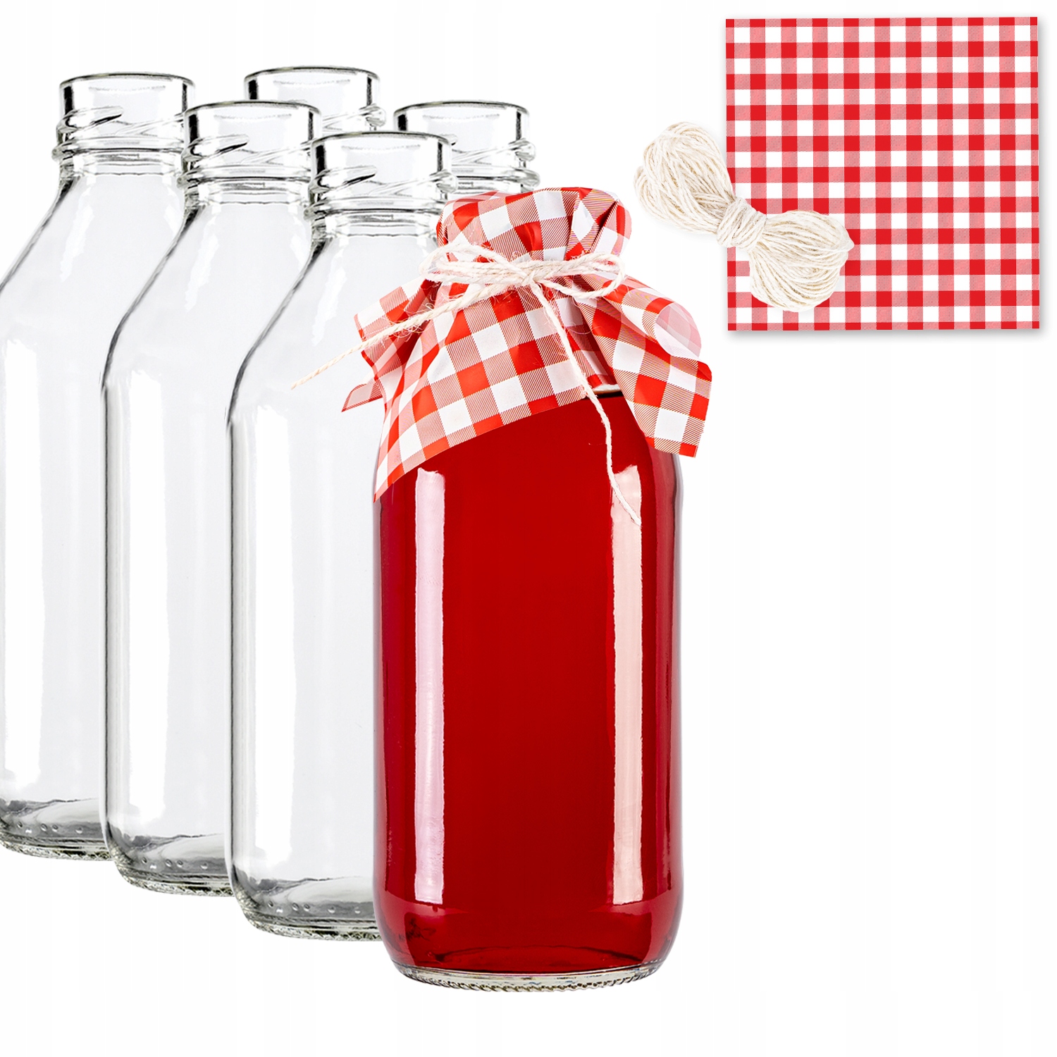 50 x lahve Kubuś 330 ml na šťávy likéry zavařeniny dárek Sada Kapuce