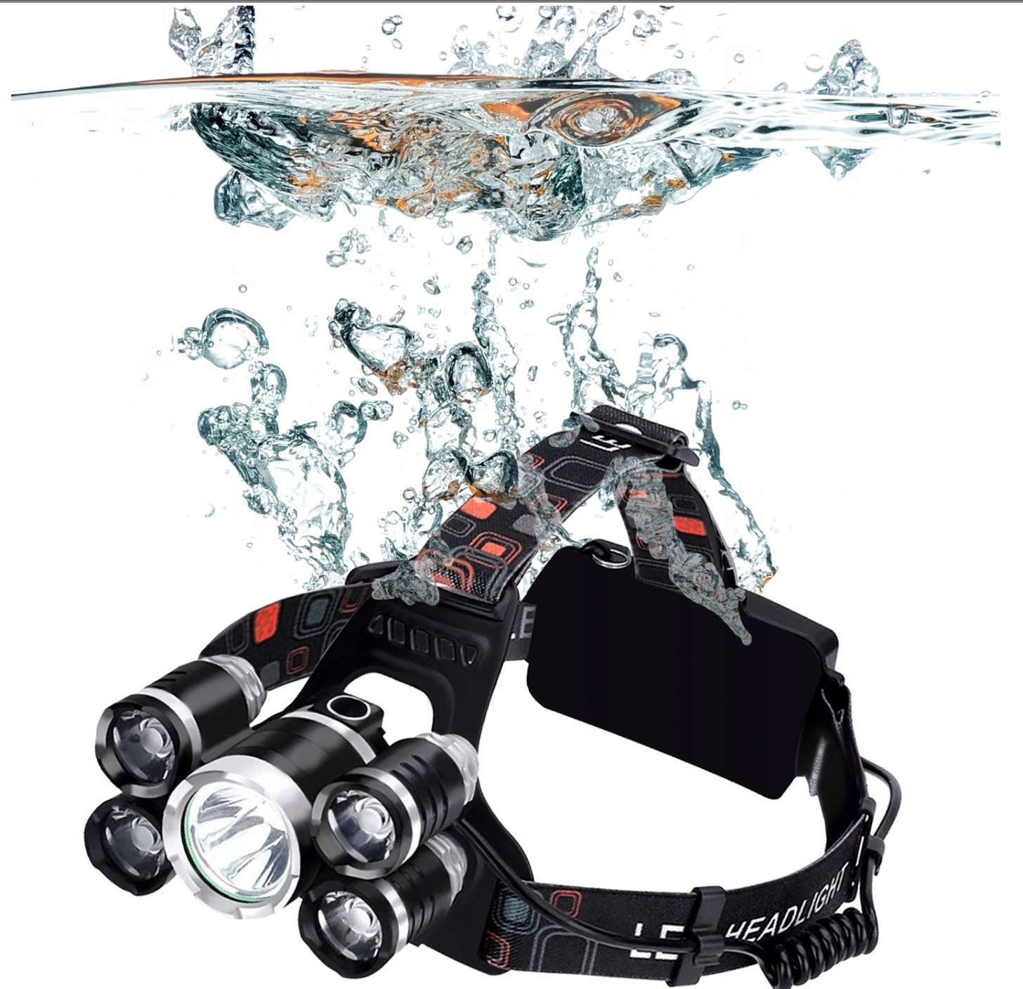 LATARKA CZOŁOWA 5 LED ZOOM MOCNA LAMPKA REFLEKTOR CZOŁÓWKA WODOODPORNA Rodzaj czołowa