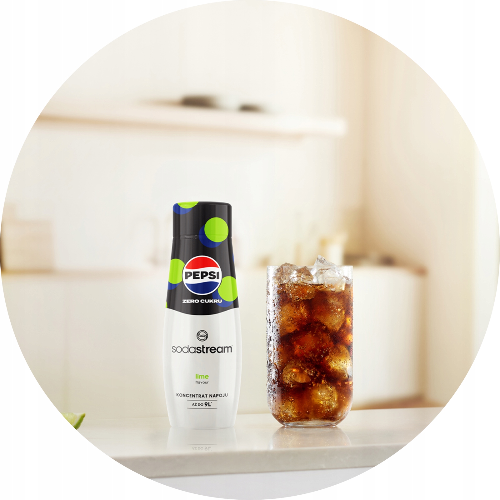Syrop koncentrat do wody SodaStream PEPSI LIME Zero Cukru 440 ml Certyfikaty zgodności CE