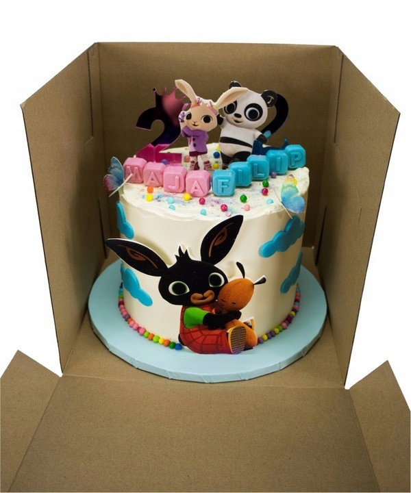 35x35x35 pudełko na tort z okienkiem wysokie Wysokość zewnętrzna 35 cm