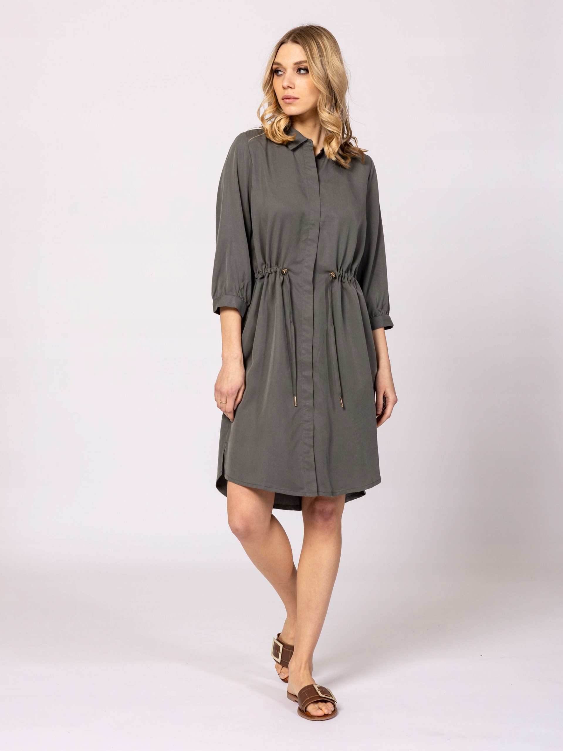 Šaty Heavy Tools Villach Olivově Velké Velikosti XL