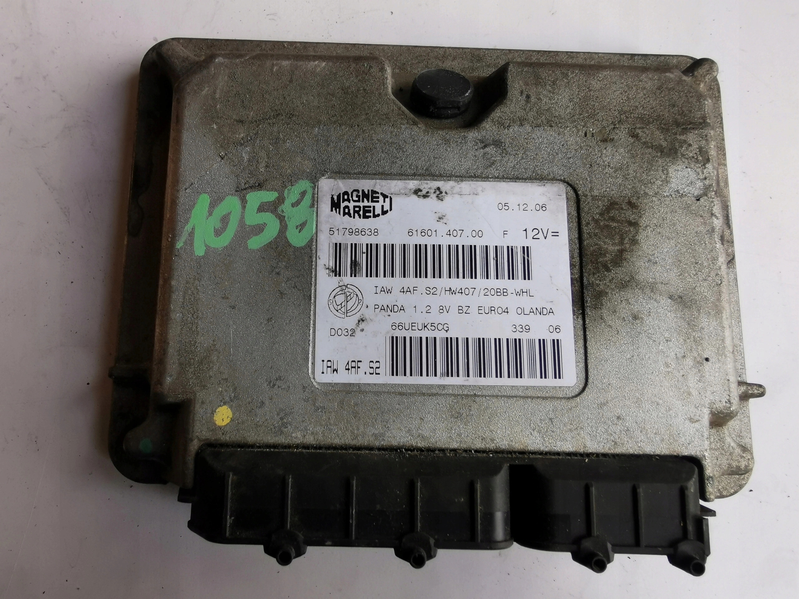 FIAT PANDA 1.2B 51798638 61601.407.00 computer ECU