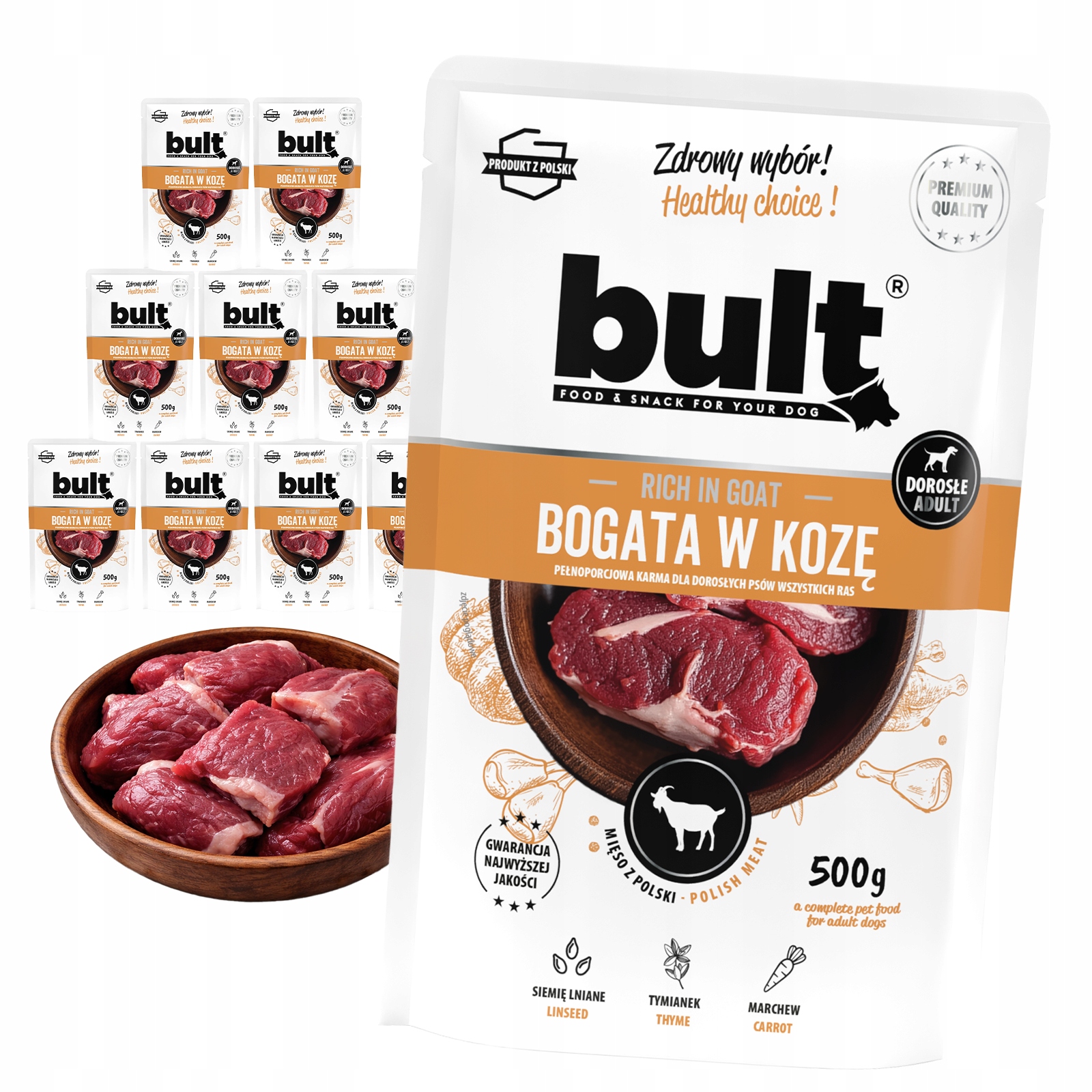 Bult vlhké krmivo pro psy Kozina sáček 10x500 g