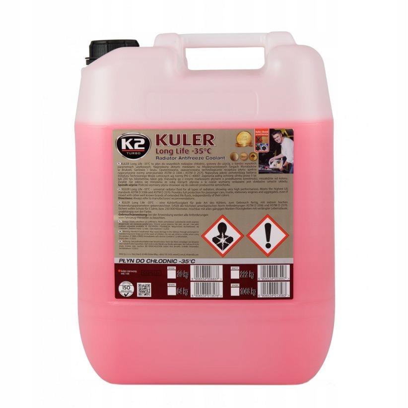 K2 KULER охлаждающая жидкость -35 красный 20л