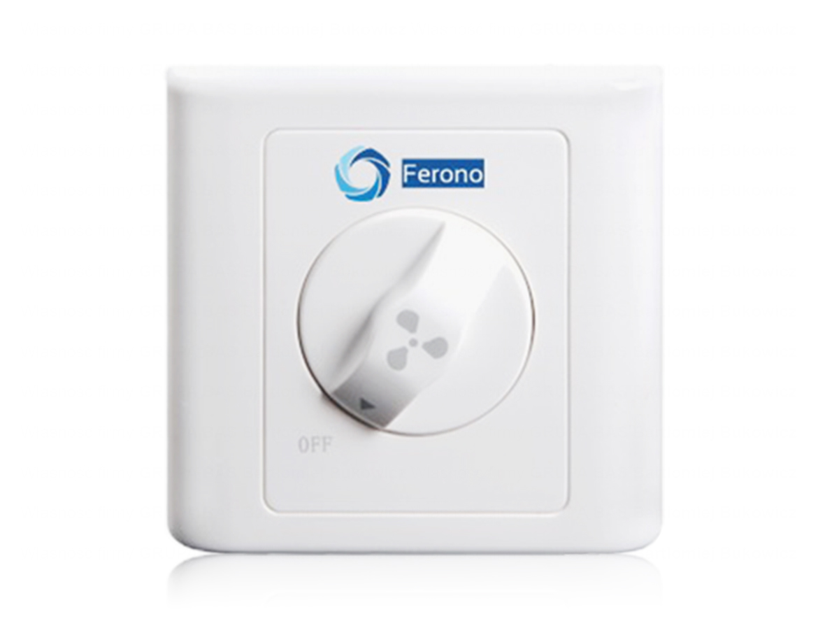 Nástěnný regulátor otáček ventilátoru o výkonu 600 W, ovladač 230 V, plechovka