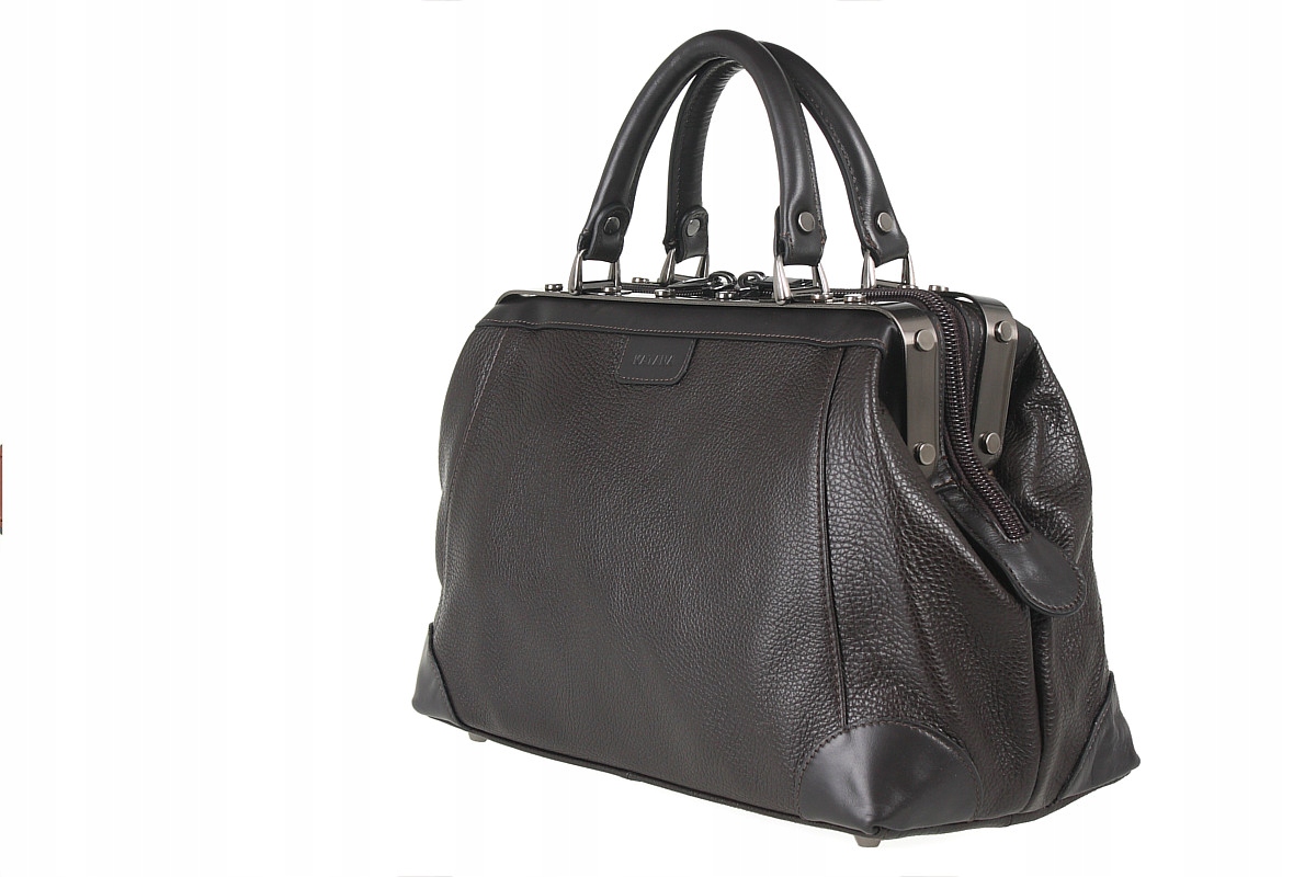 KUFER SKÓRZANY PODRÓŻNY KUFEREK LEKARSKI TORBA