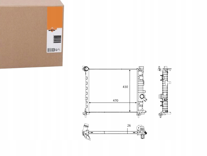 CHŁODNICA OPEL MERIVA 1,4 10- NRF