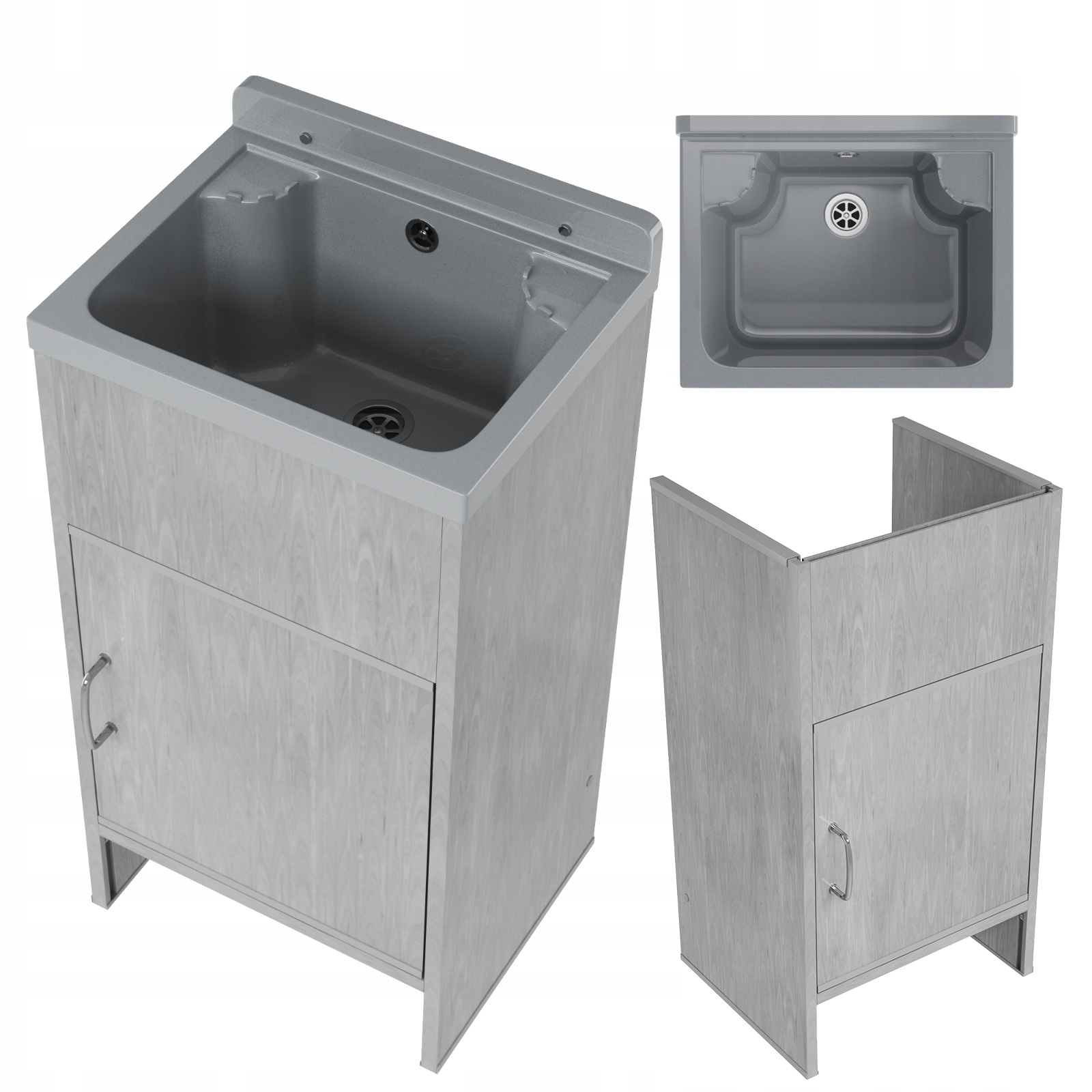 Technický Dřez Technický Šedá Komora Skříňka Pvc Sada Do Garáže Loma