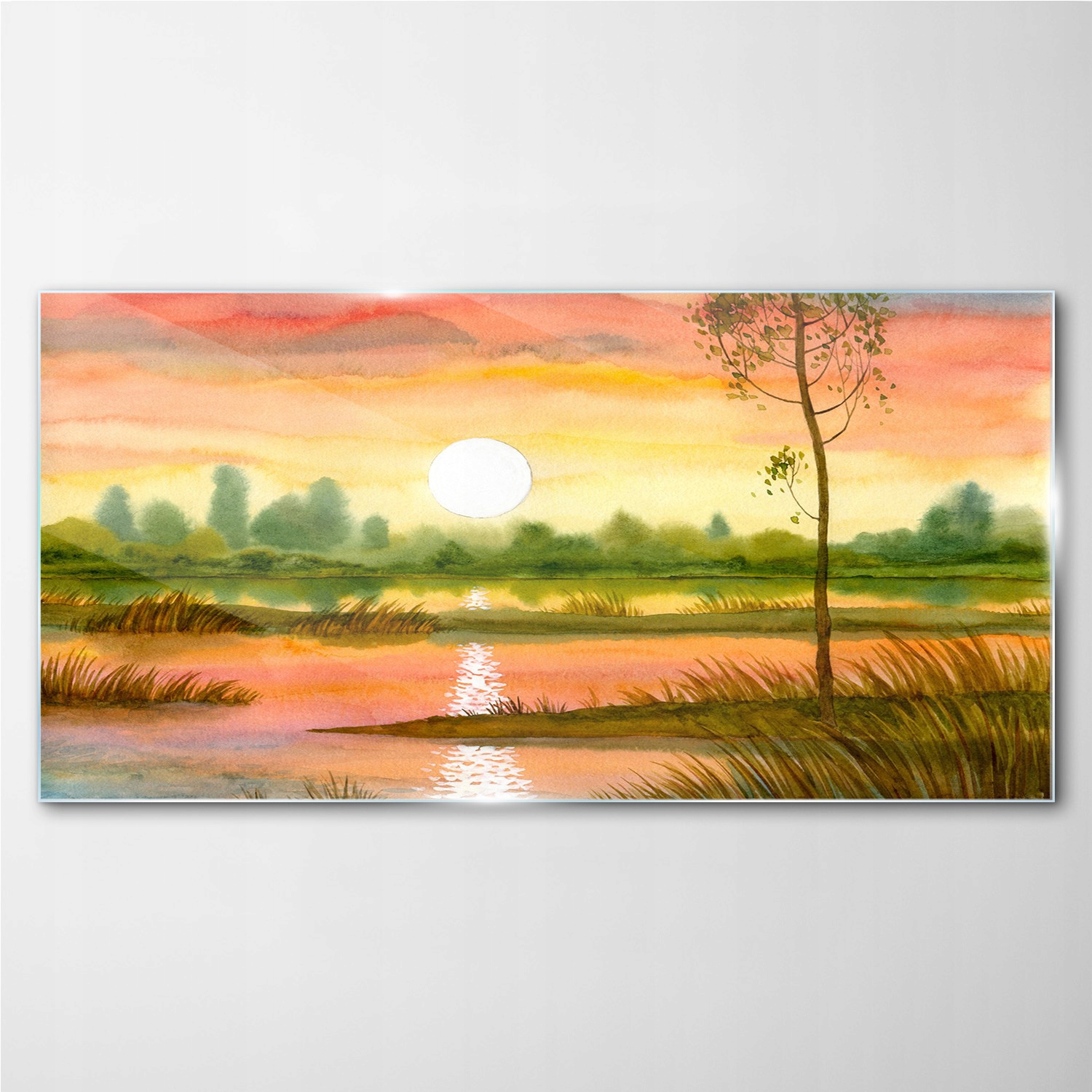 

Foto-obraz szklany Drzewo zachód słońca 100x50 cm